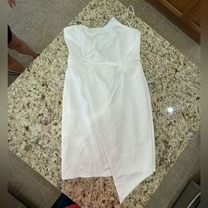 Lulus Queen of the City White Strapless Bodycon Dress XL